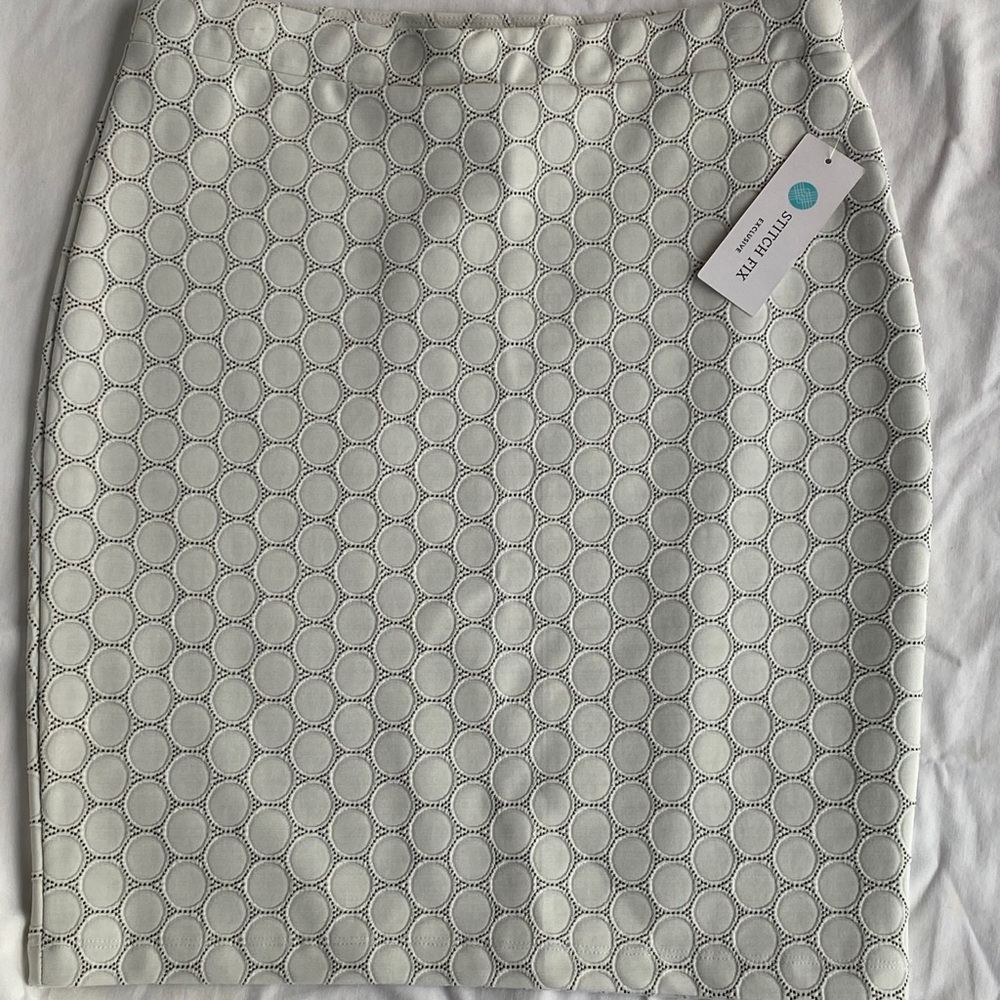 Neutral Body Con Pencil Skirt